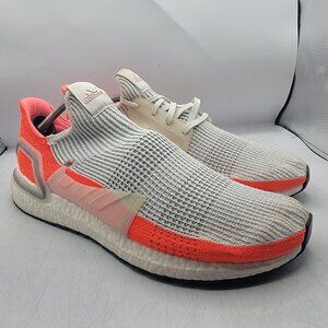Adidas Ultraboost 19 Mens 14 White Orange Sneaker Shoes Athletic Outdoors EF1342